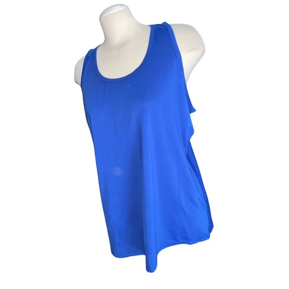 Danskin Now Semi Fitted Lightweight Racerback Active Tank Top Sz XL Royal Blue - Picture 4 of 9